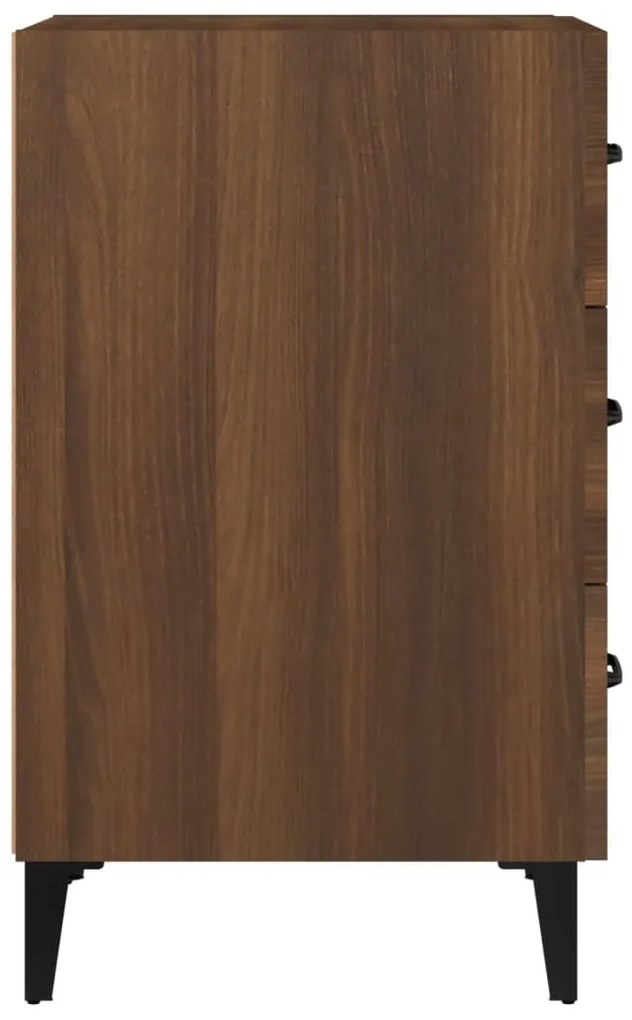 Mesa cabeceira 40x40x66 cm derivados madeira carvalho castanho