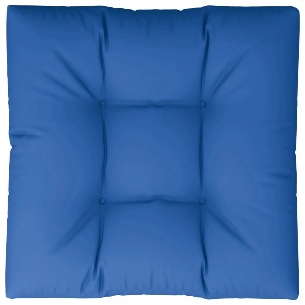 Almofadão sofá de paletes 80x80x12 cm tecido azul real