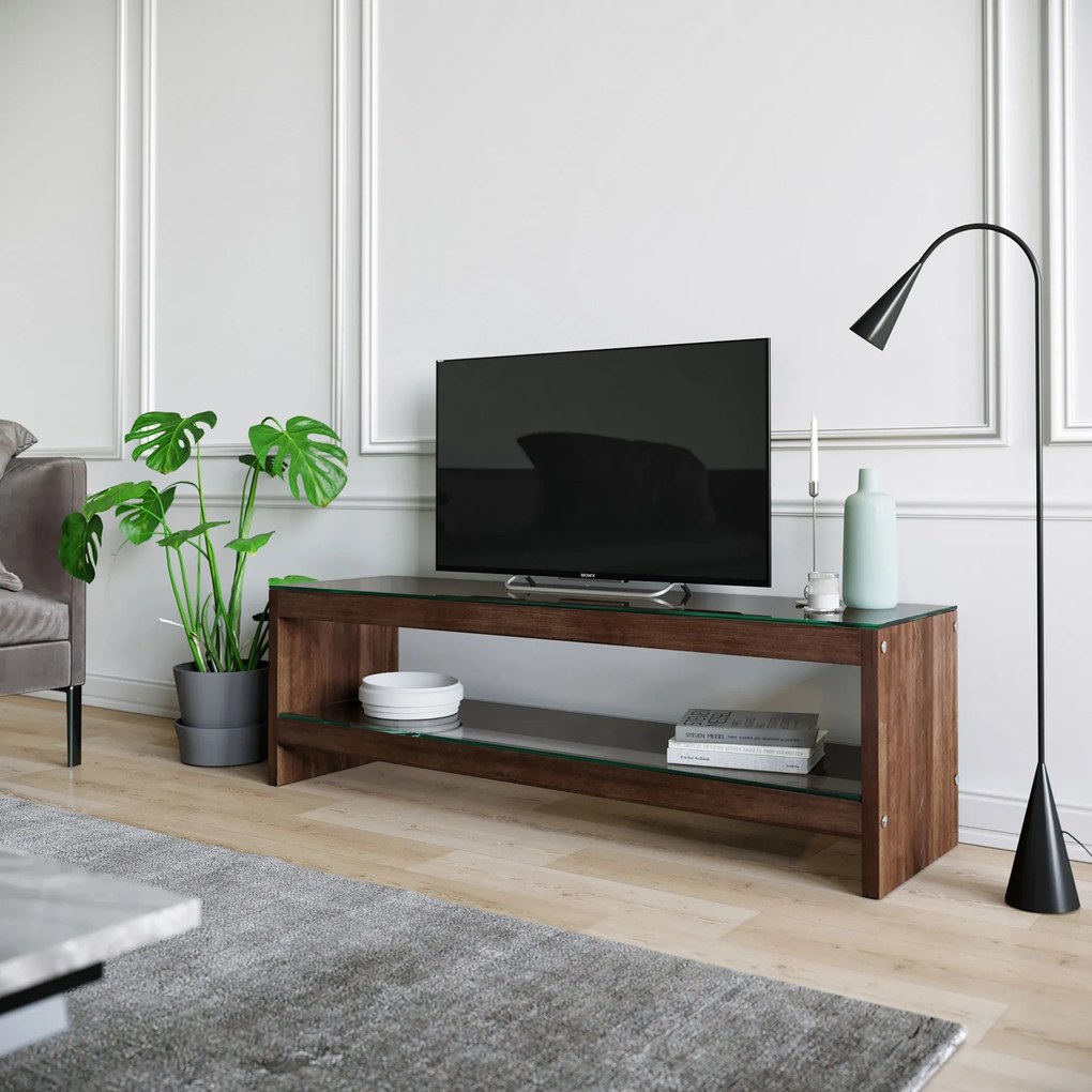 Móvel TV TV300 – Nogueira – 140 cm x 45 cm x 40 cm