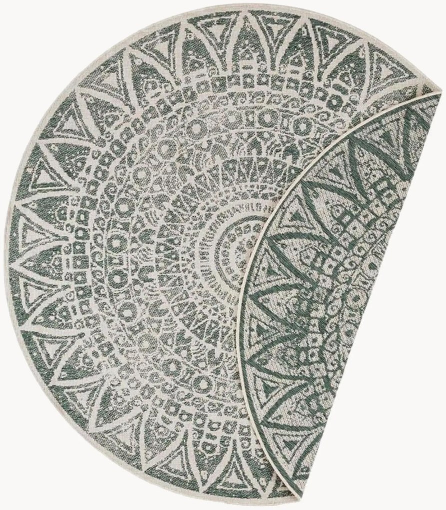 Tapete redondo reversível para interior e exterior Lilja