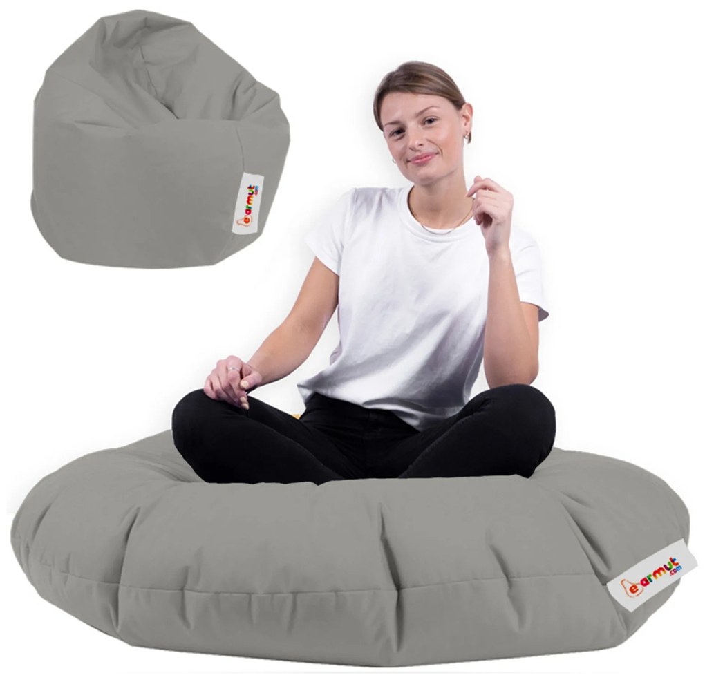 Pufe Iyzi 100 – Fumo – 100x100x65 cm | Tribo Home