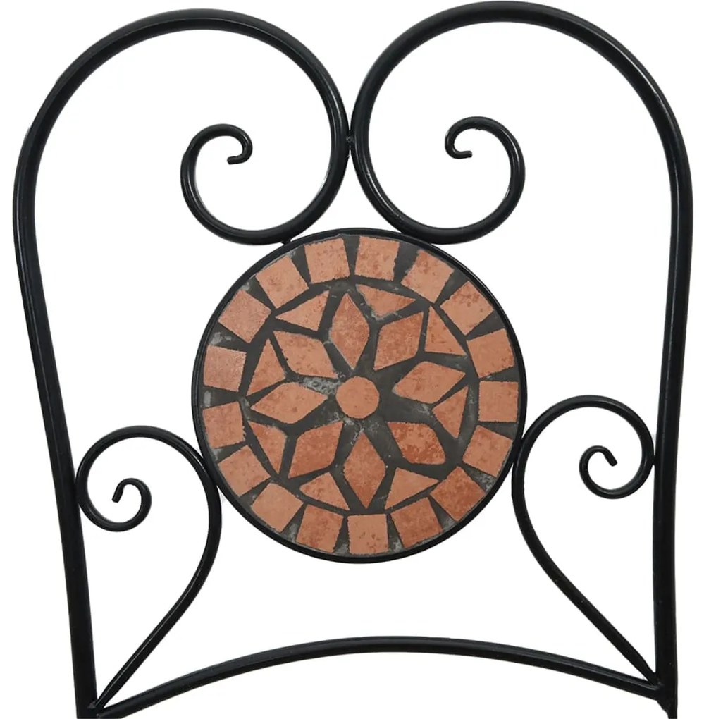 Cadeiras de bistrô dobráveis 2 pcs cerâmica terracotta