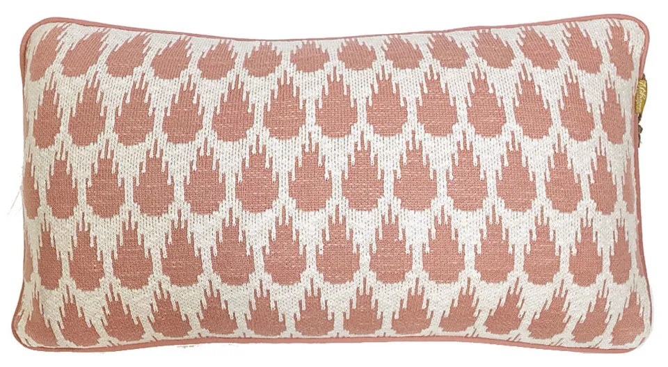 Almofadas Malagoon  Botanic mini knitted cushion pink
