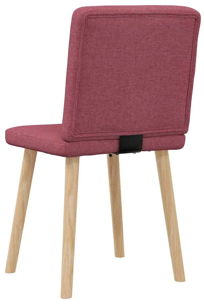 Cadeiras de jantar 2 pcs tecido vermelho tinto