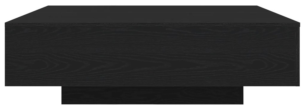 Mesa de Café vidaXL com Luzes LED Carvalho Preto 100x100x31 cm