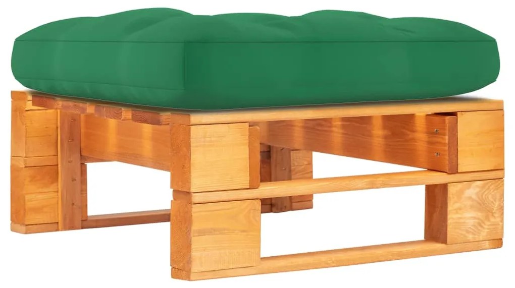 vidaXL Otomana de paletes para jardim pinho impregnado a castanho-mel