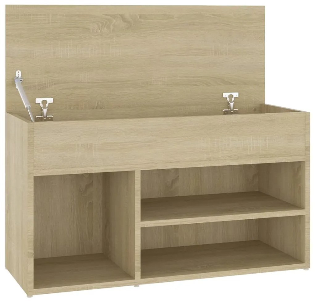 Banco sapateira 80x30x45cm derivados de madeira carvalho sonoma