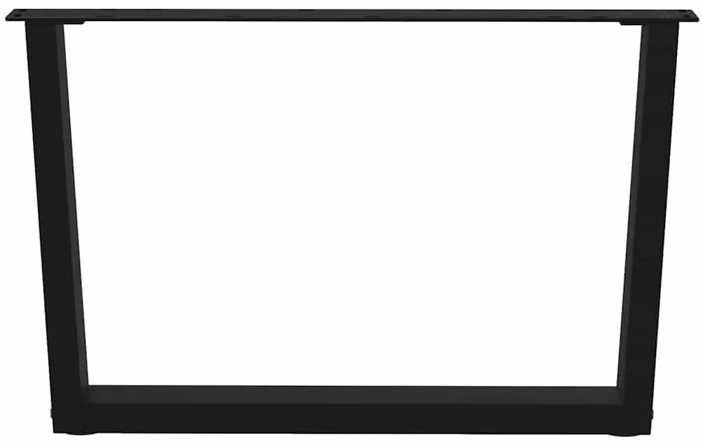 Pés para mesa de centro em V 2 peças preto 70x(42-43,3) cm aço