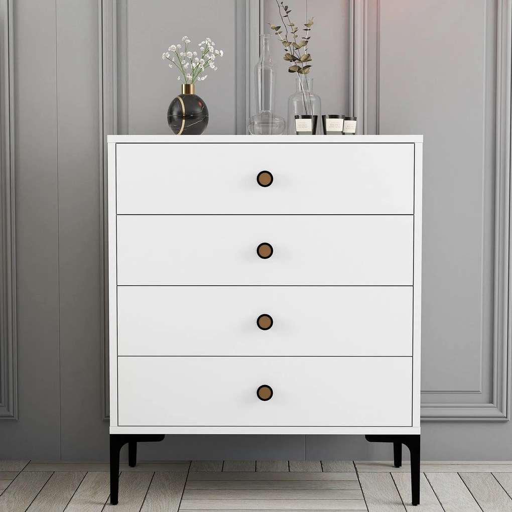Cómoda Lizbon500 – Branco – 76x90,7x40 cm