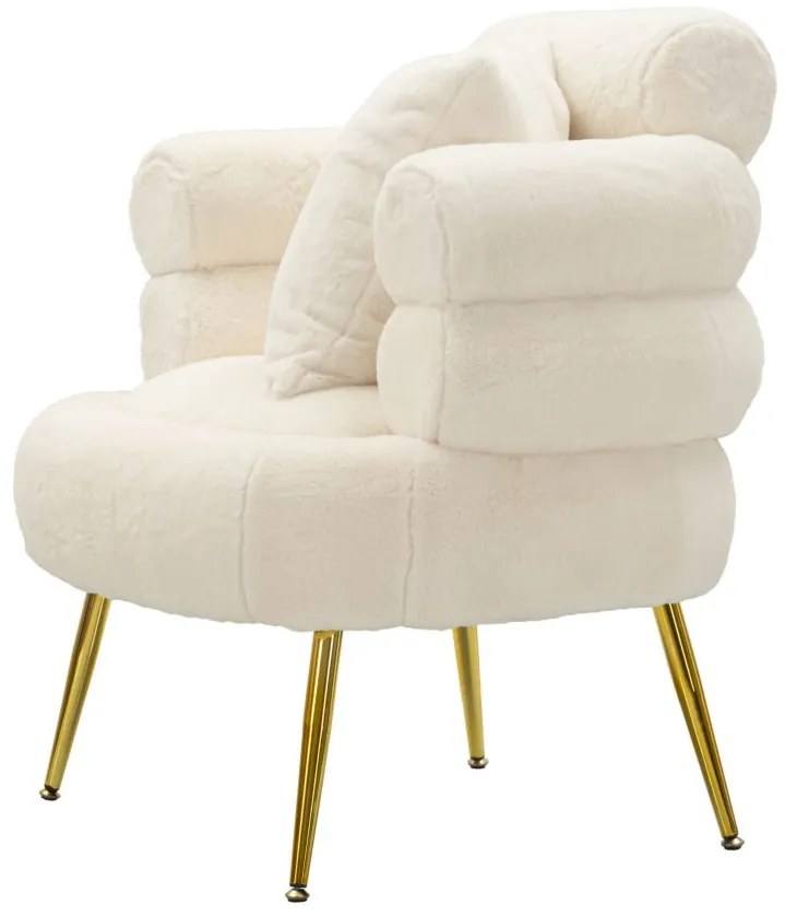 POLTRONA SOFFY PLUS COM ALMOFADA BRANCA 78X68X85 CM