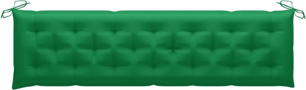 Almofadão para banco de jardim 200x50x7 cm tecido verde