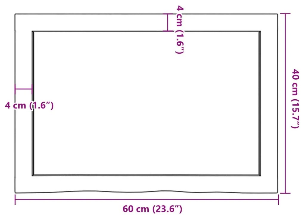 Prateleira de parede 60x40x(2-6) cm carvalho tratado castanho