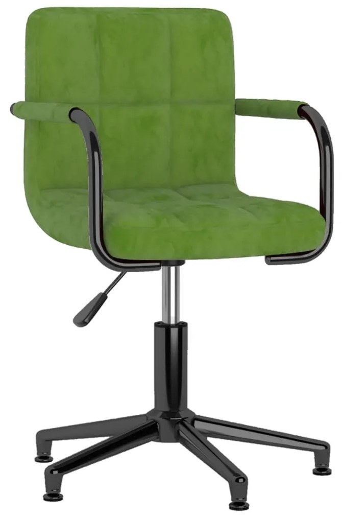 vidaXL Cadeira de escritório giratória veludo verde-claro