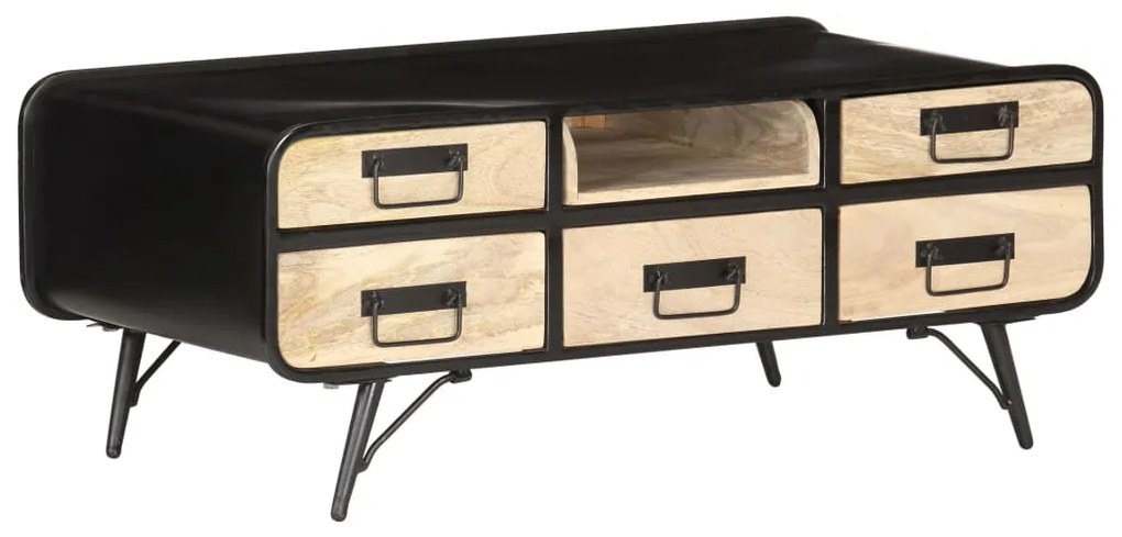 vidaXL Mesa de centro 100x50x40 cm madeira de mangueira maciça