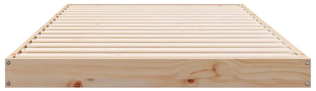 Estrutura de Cama de Piso vidaXL Branca 100x220 cm Madeira Sólida de P