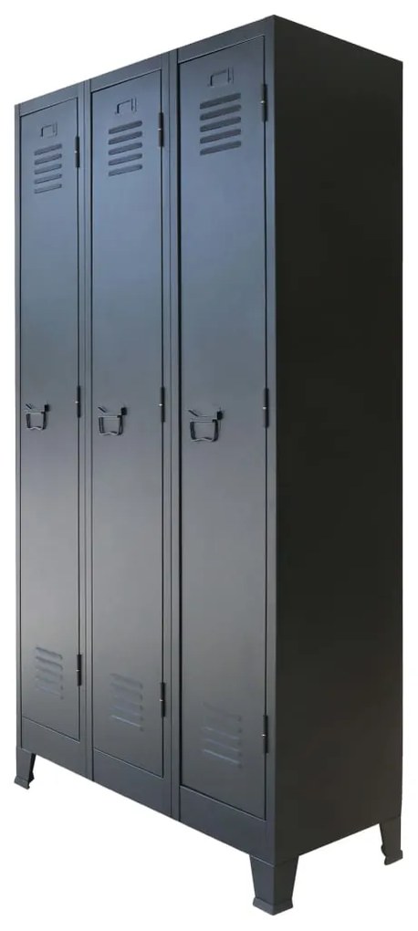 vidaXL Cacifo estilo industrial em metal 90x45x180 cm