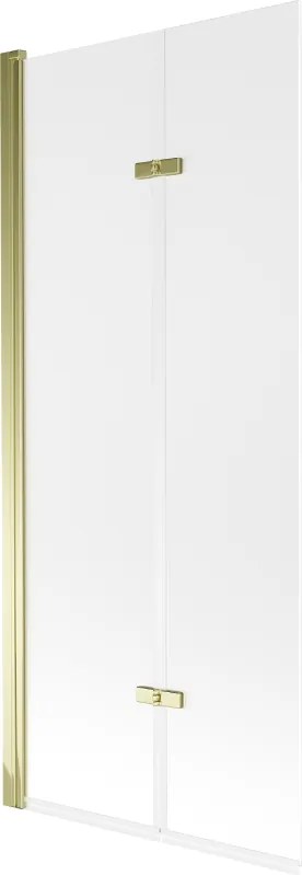 Mexen Castor parapeito de banho de 2 painéis 80 x 150 cm, fosco, dourado - 892-080-002-50-30