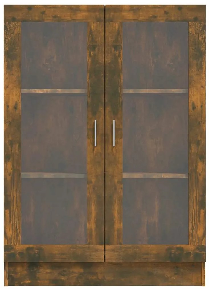 Vitrine 82,5x30,5x115 cm derivados de madeira carvalho fumado