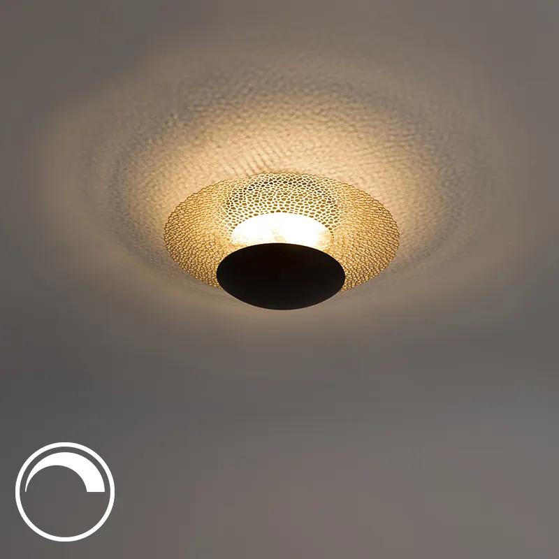Luminária de teto country 30 cm, incluindo LED e dimmer - Creta Country / Rústico