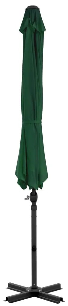 Guarda-sol de jardim com base portátil verde