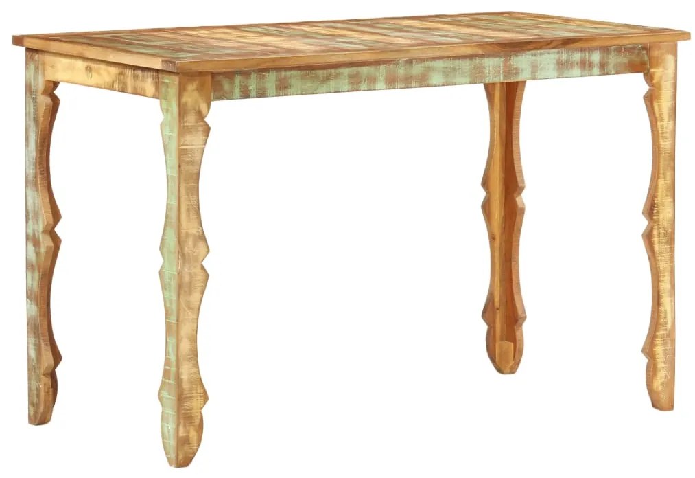 Mesa de jantar 120x60x76 cm madeira recuperada maciça