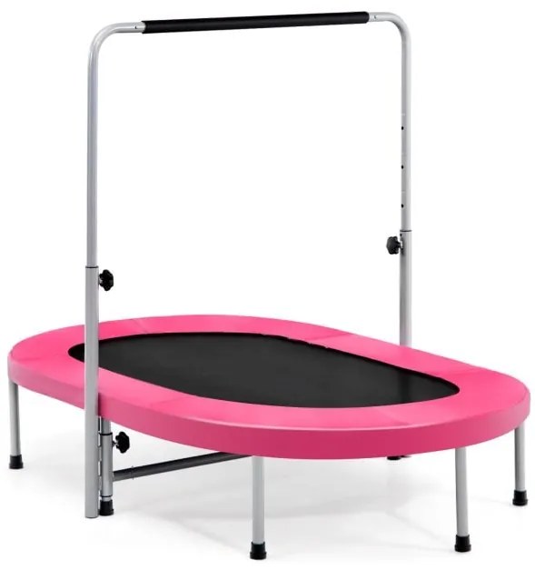 Mini trampolim infantil dobrável para 2 pessoas, fitness, rebounder, vermelho