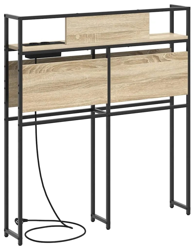 Cabeceira de armazenamento com cabeceira Carvalho sonoma 80 cm