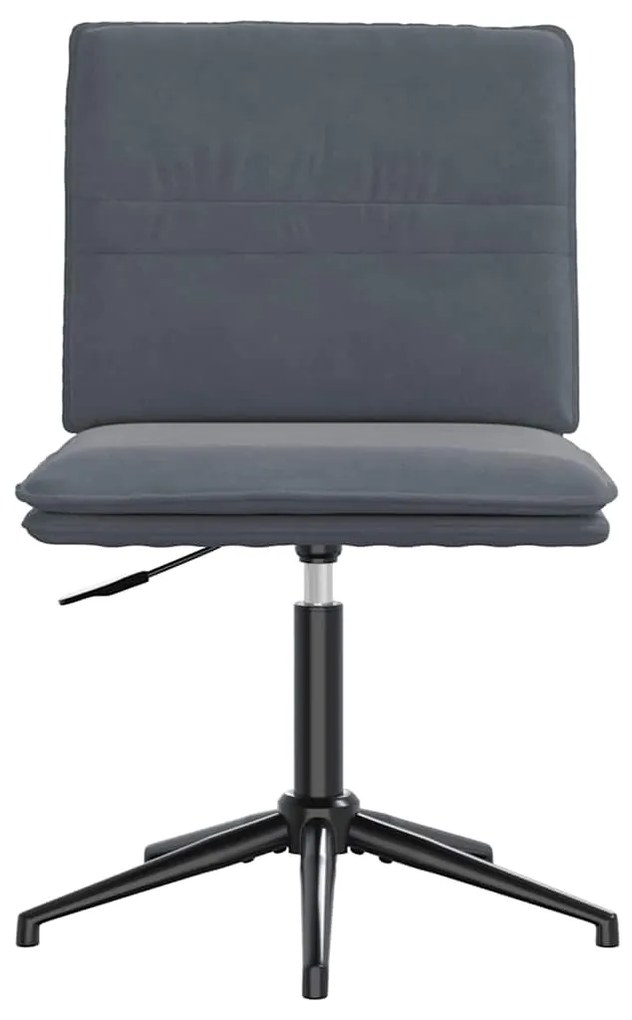 Cadeiras de jantar 2 pcs veludo cinzento-escuro
