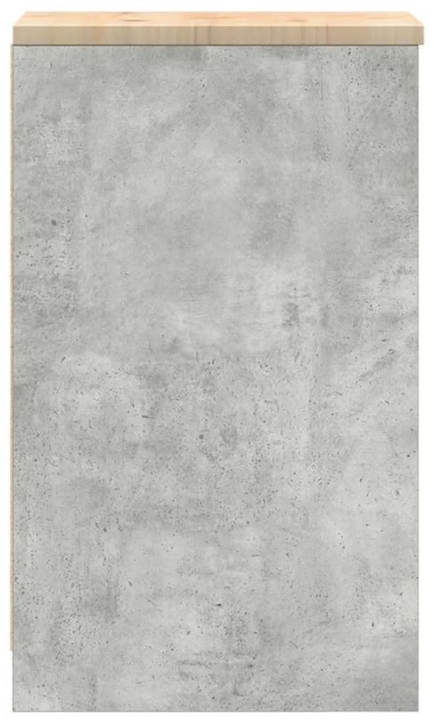 Armário de arrumação de garagem betão cinzento 30x51x85 cm