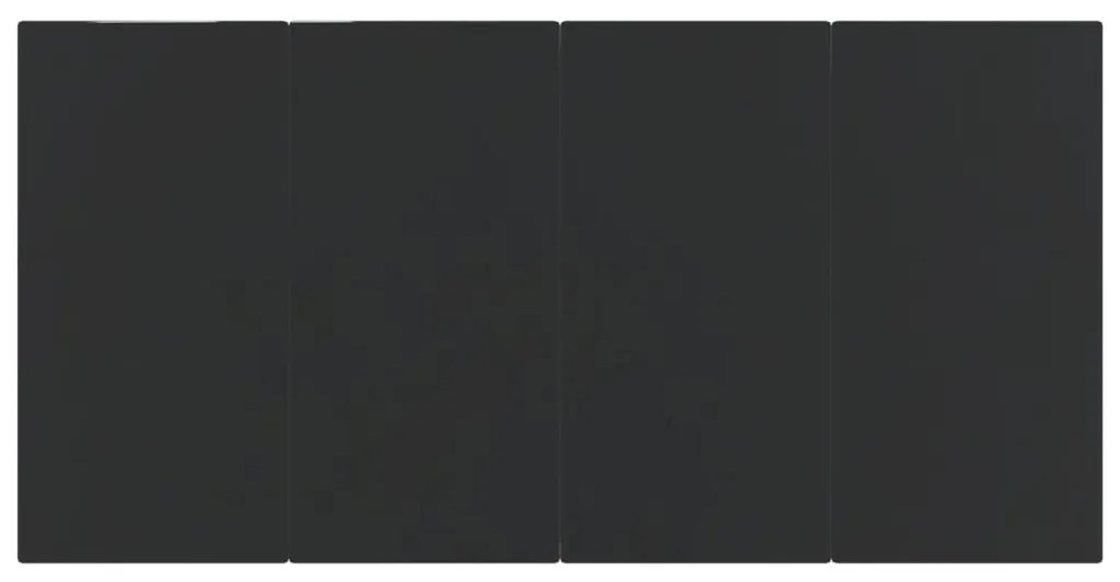 7 pcs conjunto de jantar para jardim com almofadões preto