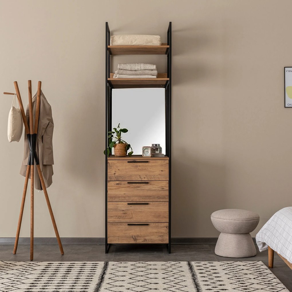Roupeiro Dynamic – Pinho Atlântico – 64 x 225 x 52 cm