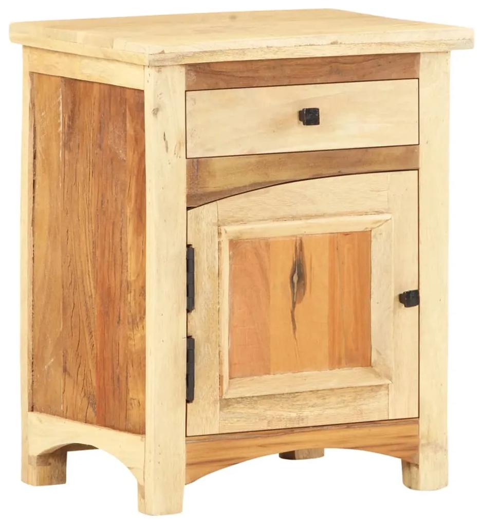 Mesa de cabeceira 40x30x50 cm madeira recuperada maciça