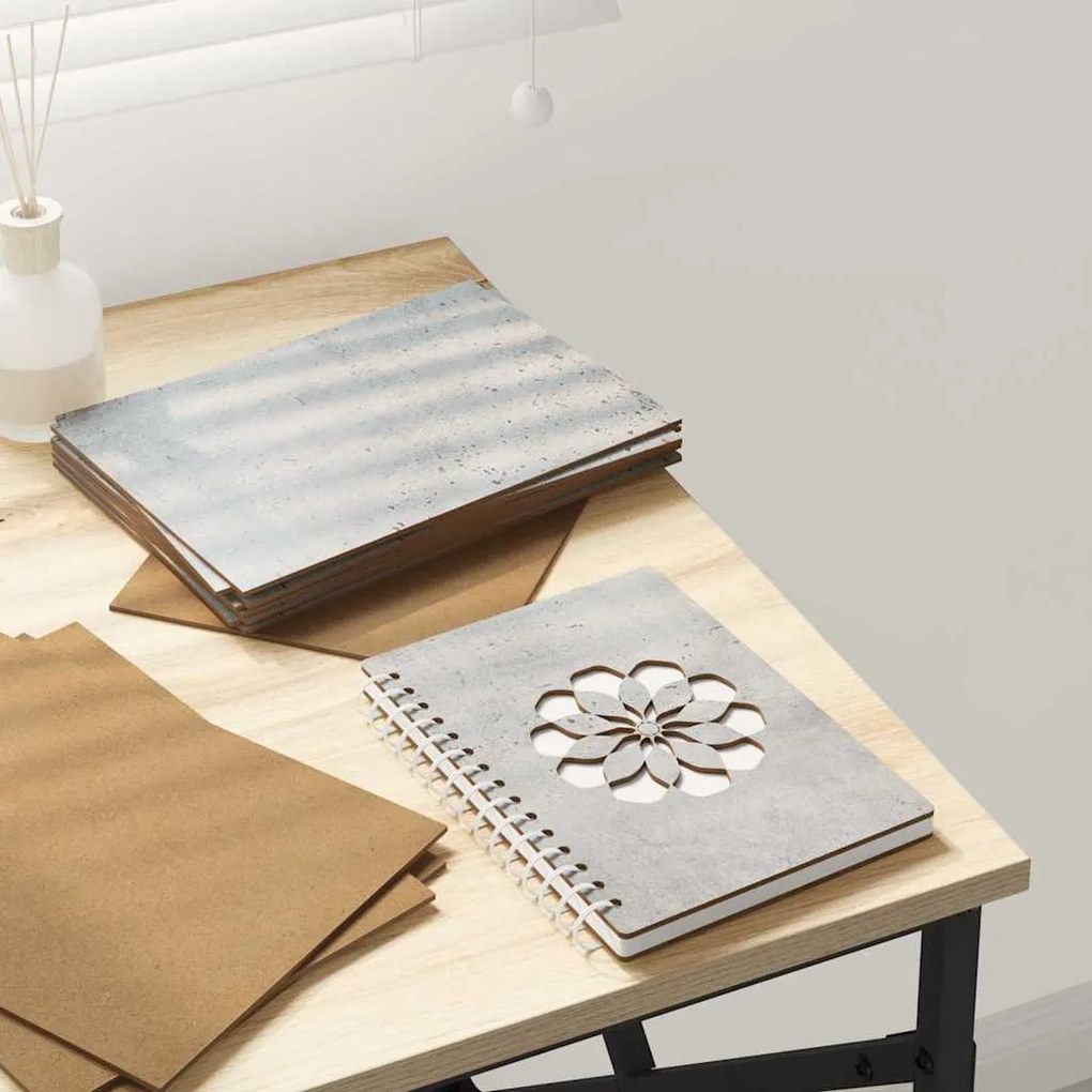 vidaXL Painéis de Decoração 50 pcs Cinzento 15 x 21 x 0.27 cm