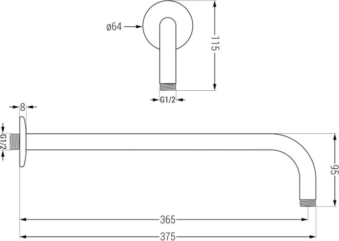 Mexen Kai DR70 conjunto de duche e banheira embutido com chuveiro de teto 25 cm, cromado - 77602DR70251-00