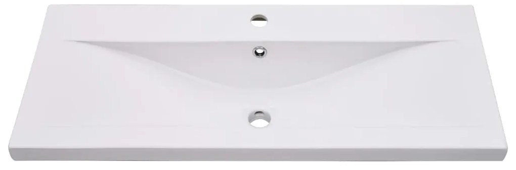 Conjunto de móveis de casa de banho derivados de madeira branco