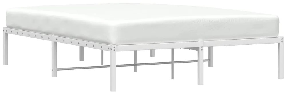 Estrutura de cama 140x200 cm metal branco