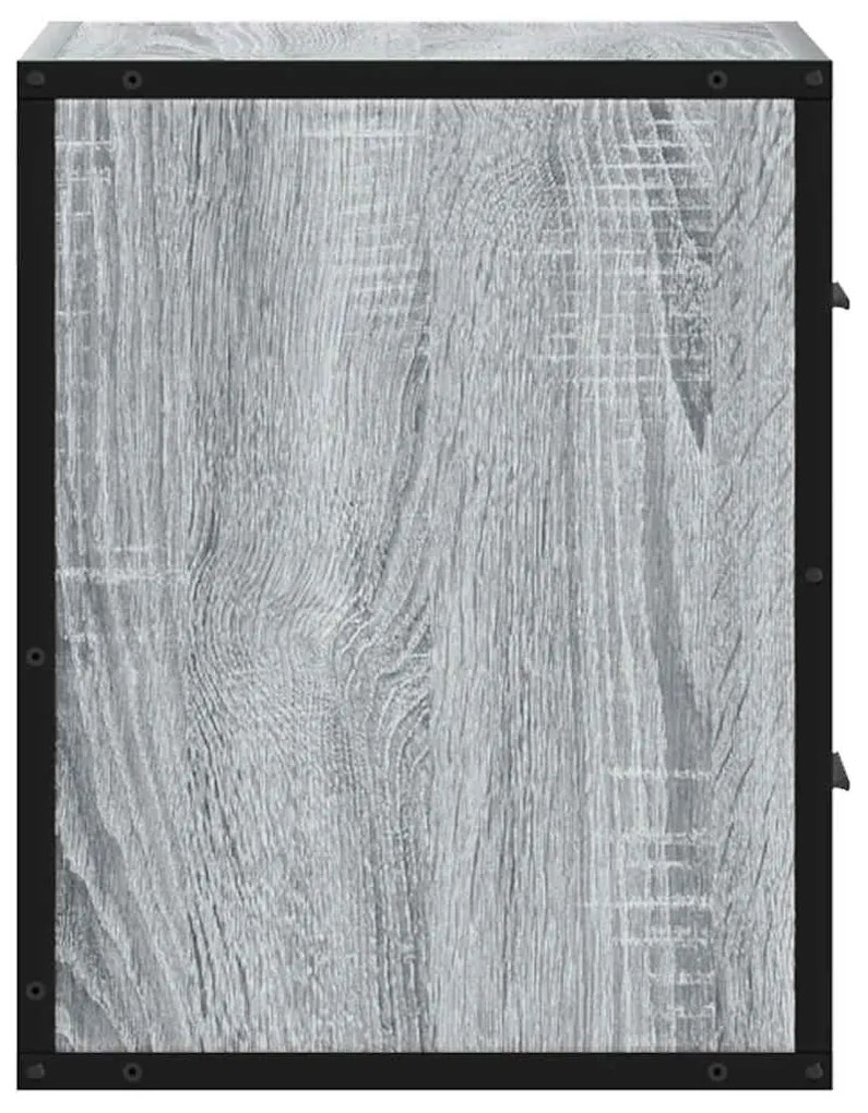 Mesa de cabeceira de parede 40x31x39,5 cm cinzento sonoma