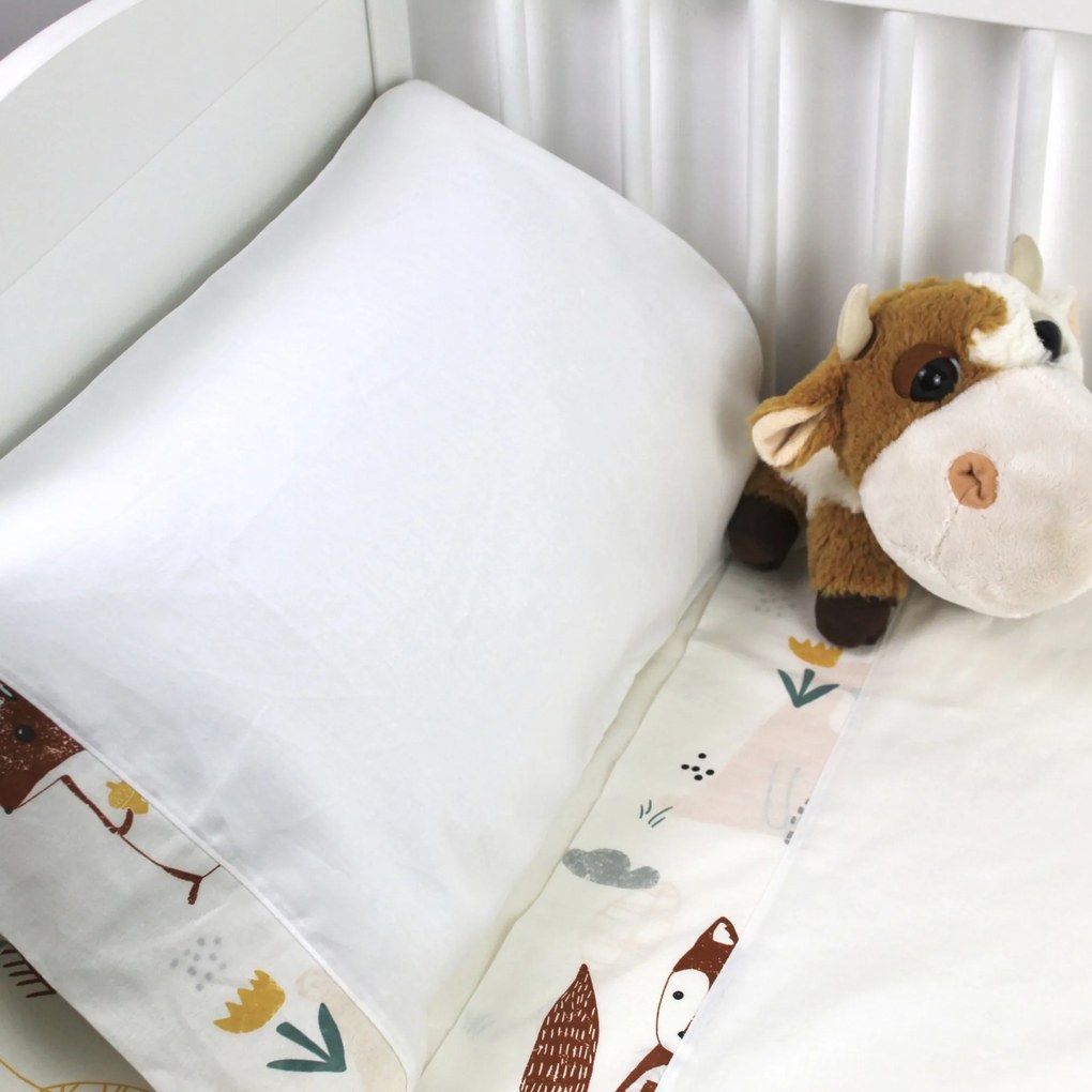 Jogo de Cama Algodão Bebé Animais