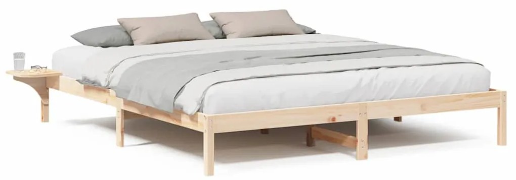 Estrutura de cama com mesas de cabeceira Castanho 180 x 200 cm