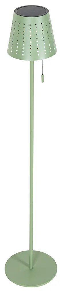 Candeeiro de pé exterior verde com LED regulável em 3 níveis a energia solar - Ferre Design