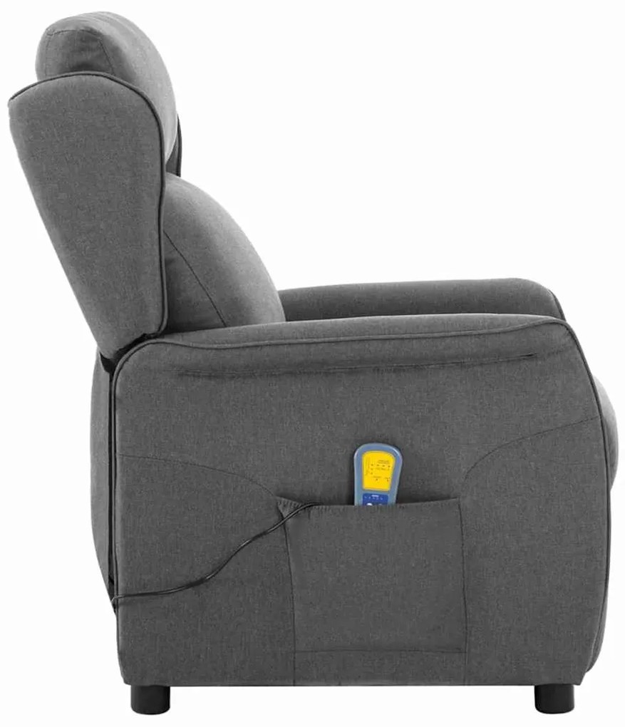 Cadeira de Massagem em Tecido Cinza Claro