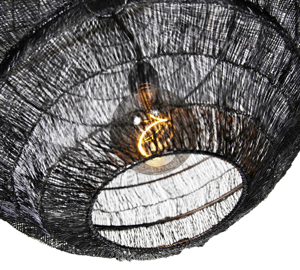 Candeeiro de suspensão oriental preto 45 cm x 40 cm - Vadi Oriental