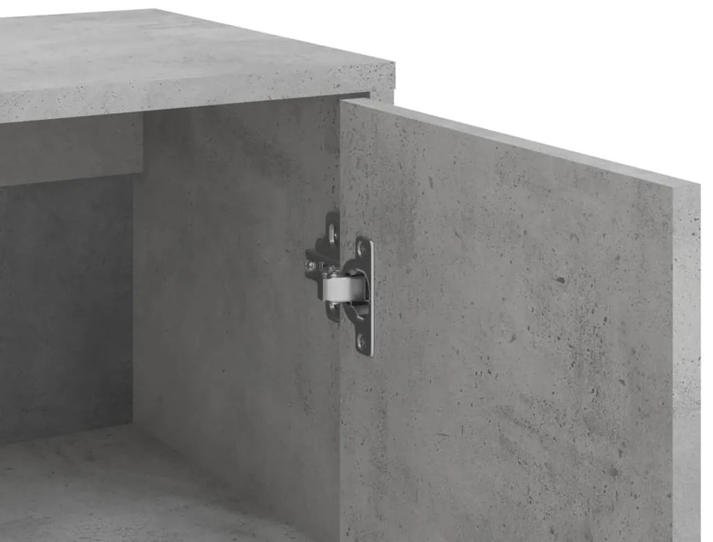 Aparadores 2 pcs 60x31x84 cm derivados madeira cinzento cimento