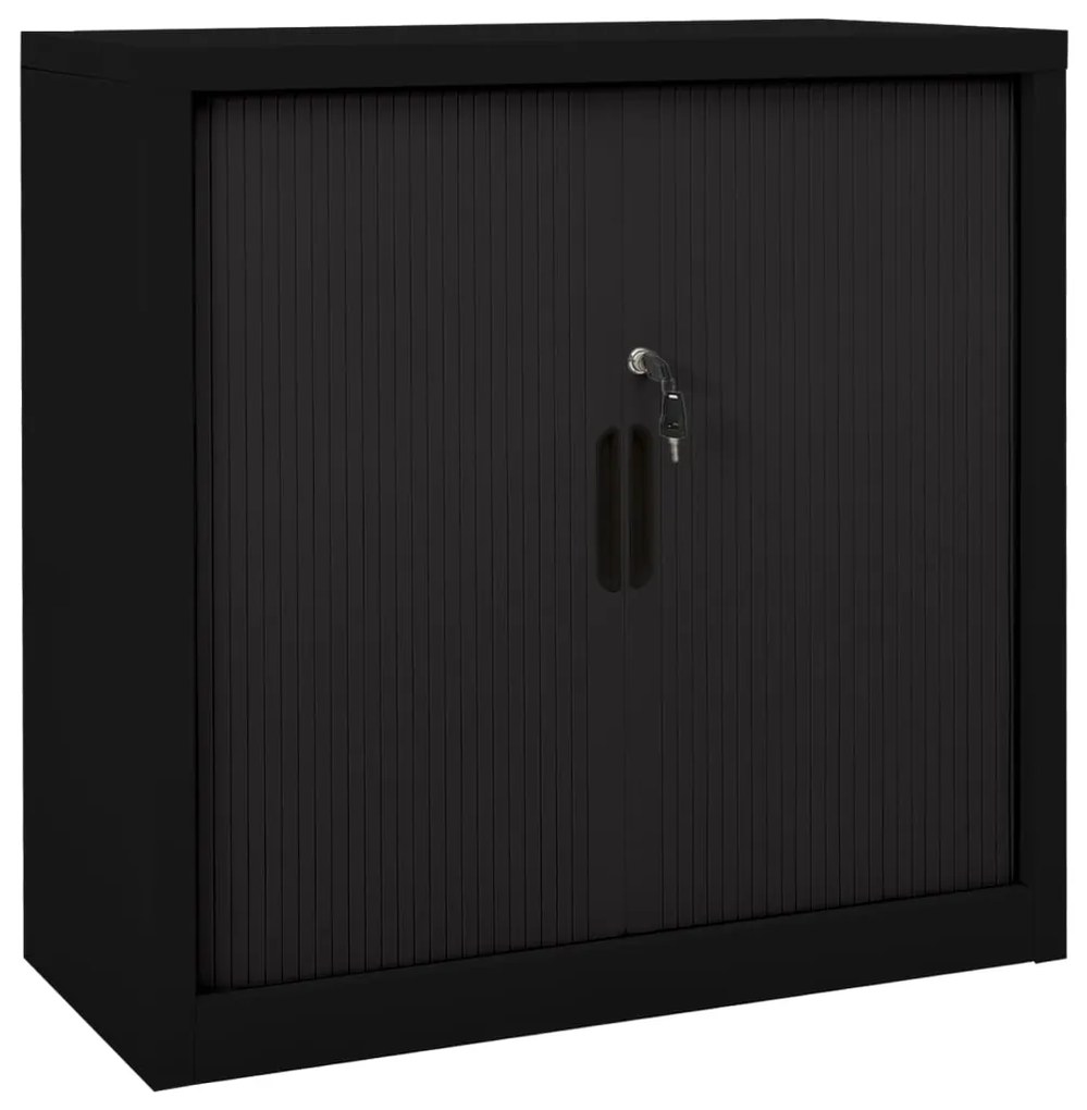 Armário com porta deslizante 90x40x90 cm aço preto