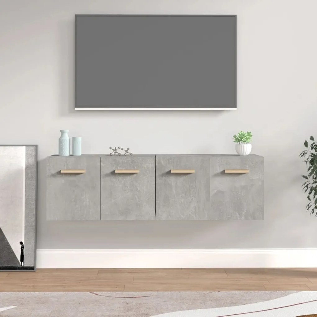 3115631 vidaXL Armário parede 2 pcs 60x36,5x35 cm madeira proce. cinza cimento