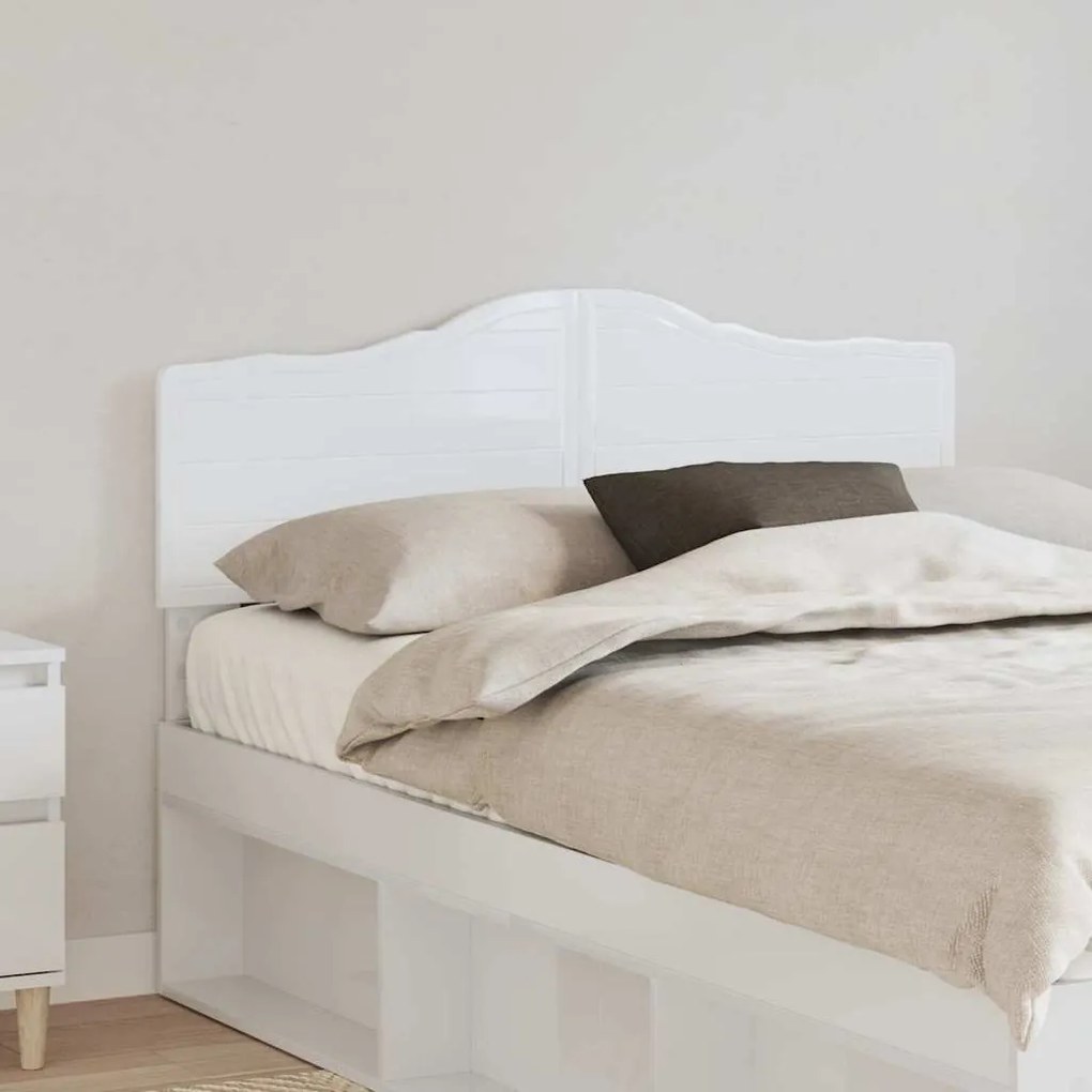 vidaXL Cabeceira Branco Brilhante 120 cm Madeira processada