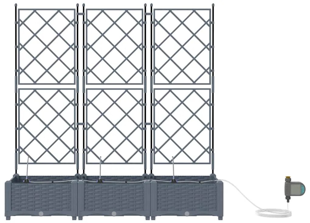 Jardineiras de Jardim 1 pc Cinzento-claro 120 x 40 x 126 cm