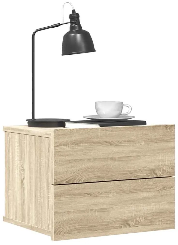 Mesa de cabeceira 40x30x30 cm contraplacado carvalho sonoma