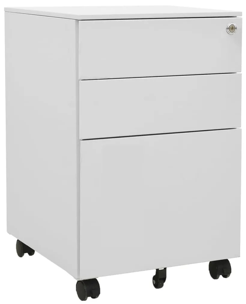 vidaXL Arquivador móvel aço 39x45x60 cm cinzento-claro