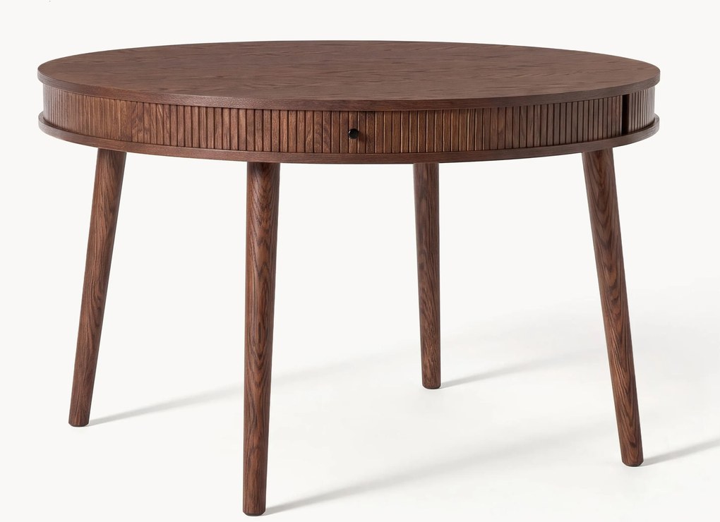 Mesa de jantar redonda com arrumação Calary, vários tamanhos